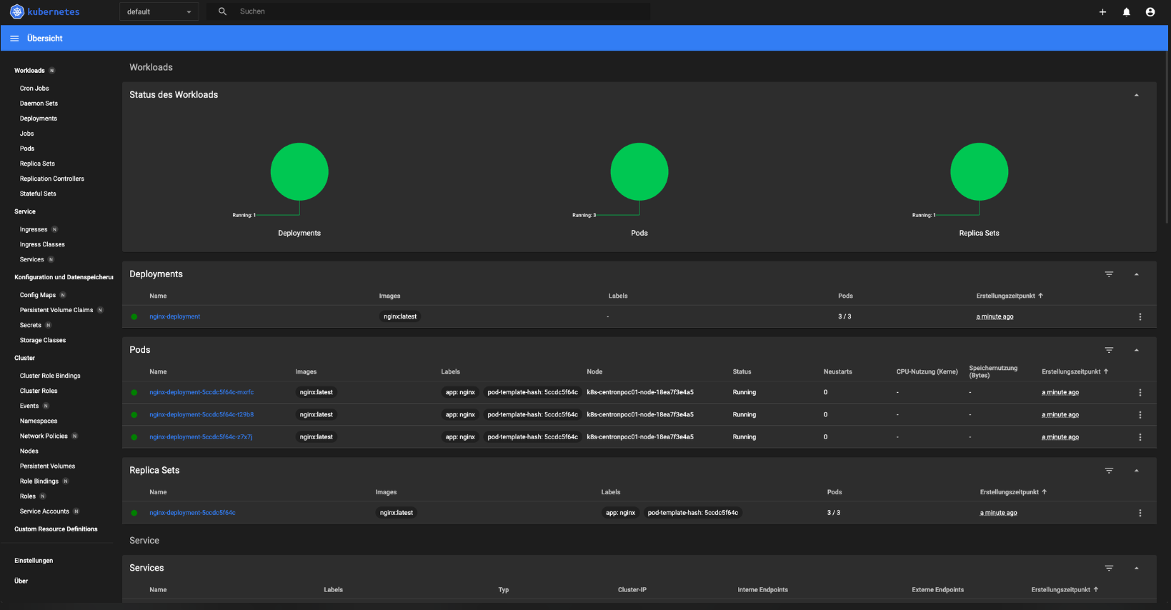 Mit Cluster verbinden