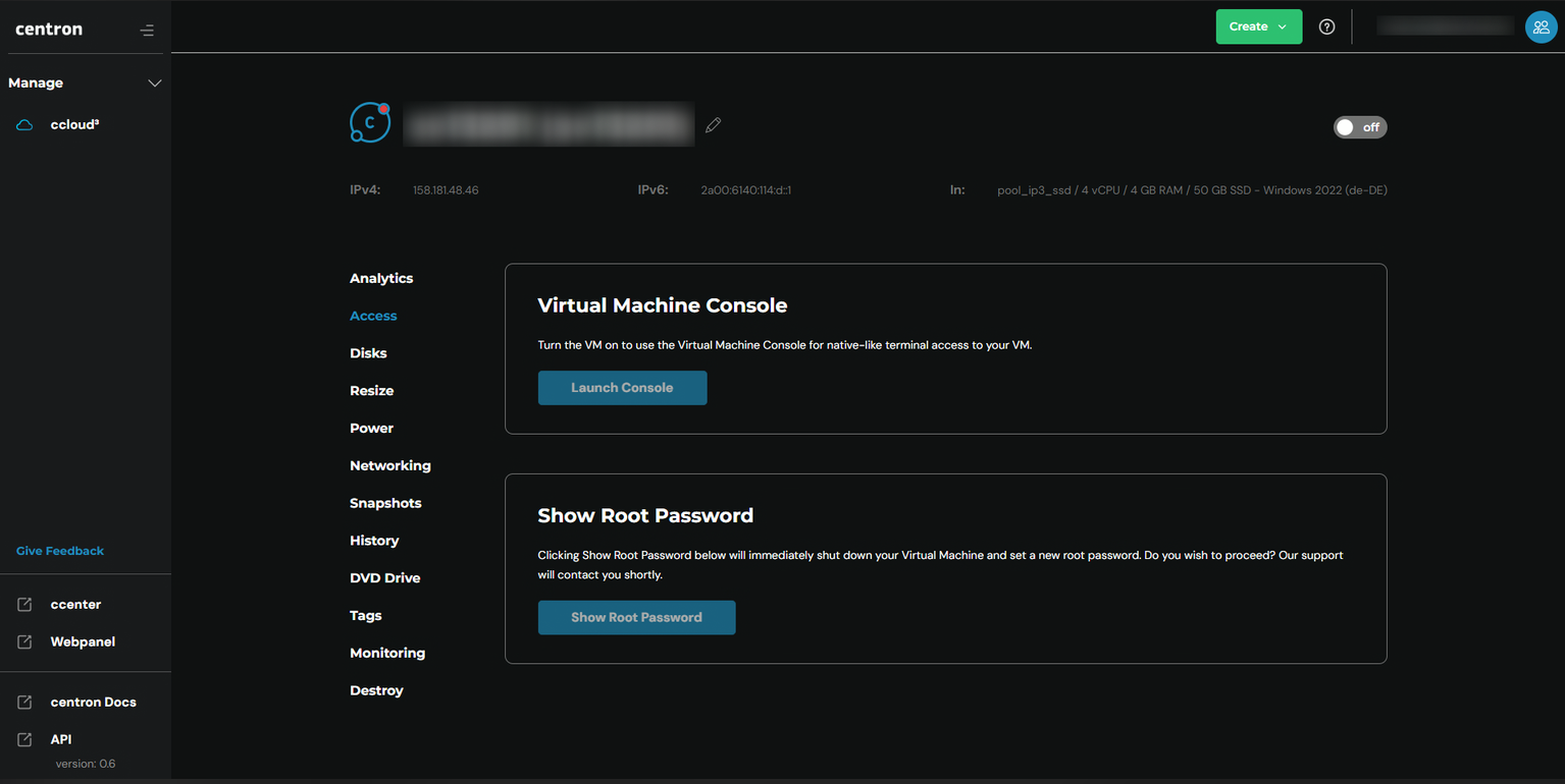  Via Konsole verbinden 