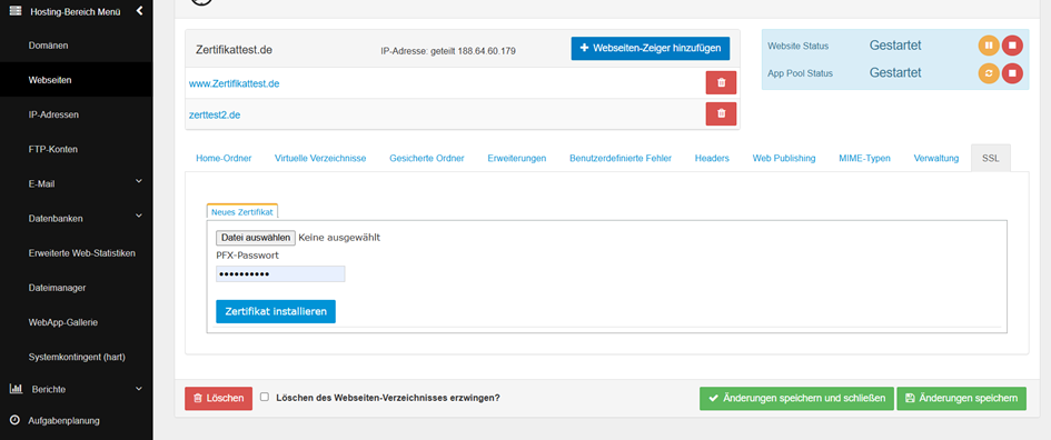 Installation überprüfen