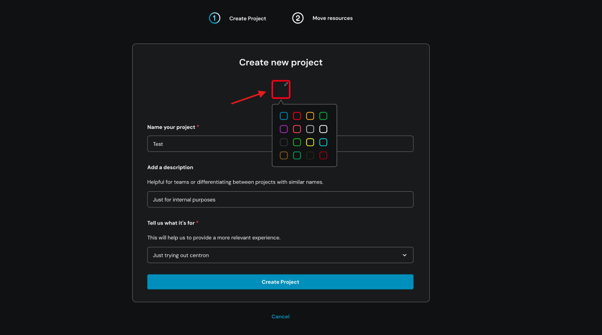 Auswahl Projektrahmen