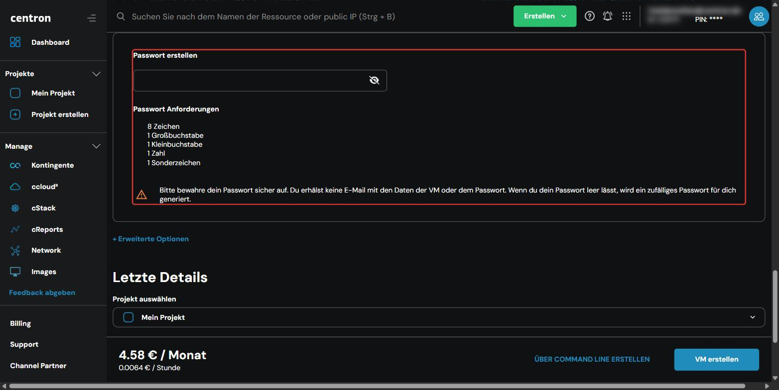 Password entry