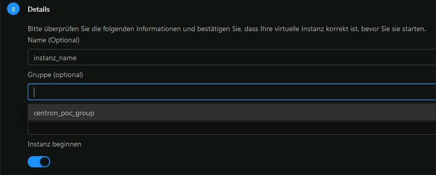 Instanzgruppen