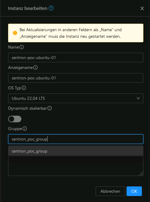 Instanzgruppen